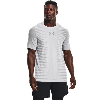 Tričko Seamless Wordmark SS Grey - Under Armour - Velikost: XXL