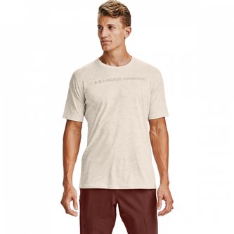 Tričko All Over Wordmark Brown - Under Armour - Velikost: L