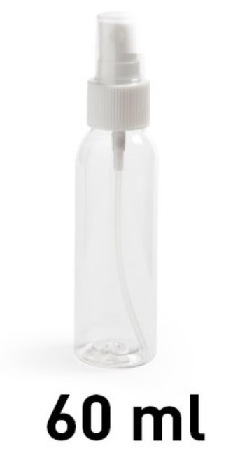 Láhev s rozprašovačem 60ml; 3x3x13cm; plast