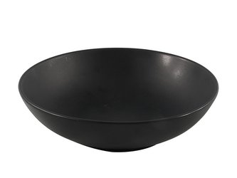 TALÍŘ HLUBOKÝ KERAMICKÝ 20,5 CM, MATNÁ ČERNÁ