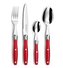 SADA PŘÍBORŮ COMPTOIR 24KS, ČERVENÁ RUKOJEŤ
