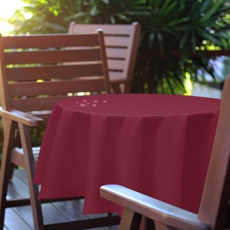 Venkovní kulatý ubrus GARDEN švestková II., O 150 cm Mybesthome