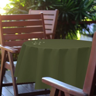 Venkovní kulatý ubrus GARDEN khaki, O 150 cm Mybesthome