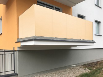 Balkonová zástěna OSLO béžová, 110 cm x 400 cm rozteč 25 cm MyBestHome