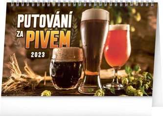 Kalendář 2023 stolní: Putování za pivem, 23,1 × 14,5 cm
