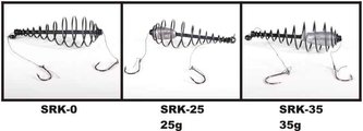 Krmítko-Srkačka s dvěma jednoháčky 5ks cena za 1ks velikost 65mm / bez závažia