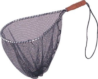 Raketový podběrák s dřevěnou rukojetí délka 52cm/šírka 25cm/oko 13x13mm