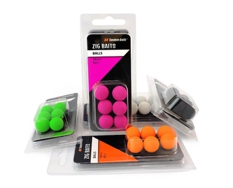 Nástraha - Zig-Balls 14 mm / 6ks - barva černo/bílá