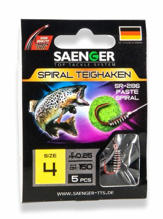 Návazec pro lov s těstem (háček se spirálou) Teighaken SR-286 vel. 6, 5 ks/bal