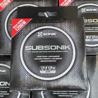SONIK: Vlasec Sub Clear 0,28mm 12lb 1200m SONIK: Vlasec Sub Clear 0,28mm 12lb 1200m