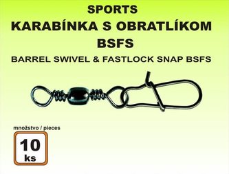 Karabinka s obratlíkem BSFS - 10ks v balení velikost 8 / 17kg