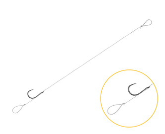 Feederový návazec FLR Loop / 6ks - 8cm #8 SM