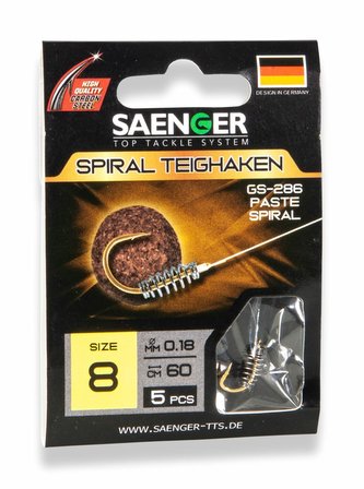 Návazec pro lov s těstem (háček se spirálou) Teighaken GS-286 vel. 2, 5 ks/bal