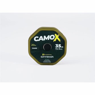 RIDGEMONKEY: Šňůrka Connexion CamoX Stiff Coated Hooklink 35lb 20m RIDGEMONKEY: Šňůrka Connexion CamoX Stiff Coated Hooklink 35lb 20m