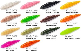 Dipované umělé nástrahy FishUP Yochi 43mm / 8ks Barva: Hot Orange