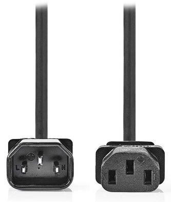 NEDIS napájecí prodlužovací kabel/ konektor IEC-320-C14/ konektor IEC-320-C13/ černý/ 5m