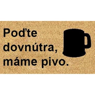 HOME ELEMENTS Rohož z kokosových vláken, Poďte dovnútra, 40x60 cm (SK)