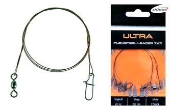 7x7x ocelové lanko 30cm / 2ks nosnost 15kg