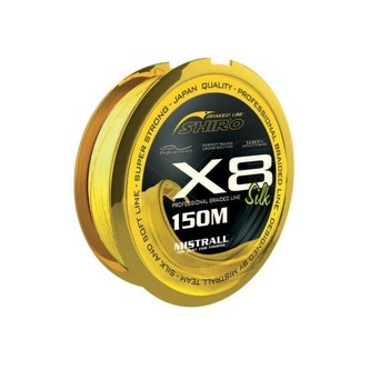 šňůra Shiro Silk Braided Line X8 – Fluo 150m průměr: 0,19 mm
