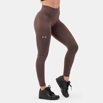 Dámské legíny Classic High Waist Performance Brown - NEBBIA - Velikost: M