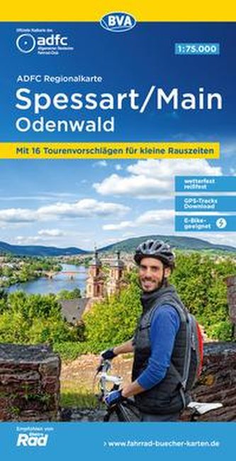 ADFC-Regionalkarte Spessart/Main/Odenwald, 1:75.000, reiß- und wetterfest, GPS-Tracks Download