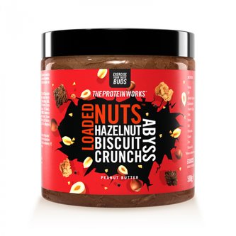Arašídové máslo Loaded Nuts - The Protein Works - karamelová sušenka choc tidal - 500 g