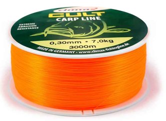 Silon CULT Carpline oranžový 3000m Průměr: 0,28mm 6,8kg / 10lb