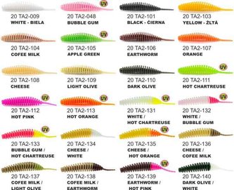 Dipované umělé nástrahy FishUP Tanta 51mm-2,0 "/ 9ks Barva: Light Olive