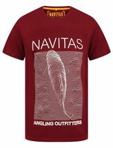 NAVITAS: Tričko Joy Tee Burgundy Velikost L