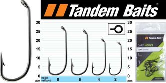 Kaprový rybářský háček Long Shank 10 ks velikost 6, 10ks