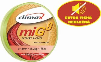 šňůra 135m - miG 8 Braid Olive SB 135m 0,08mm / 6,5kg