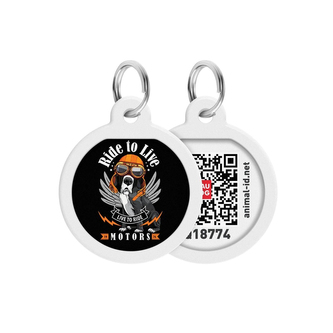 Waudog chytrá ID známka s QR tagem Ride to live znak