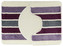 Koupelnová + WC předložka - sada 3 ks GOTHA fialová 50x70 cm, 40x50 cm, 47x51 cm MultiDecor