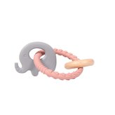 Kousátko B-Rattle Rings Elephant Pink