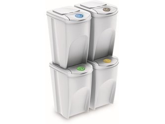 Odpadkový koš na tříděný odpad 4 x 35 l PH BÍ