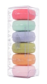 Institut Karité Shea Macaron Soaps tuhé mýdlo Shea Soap Lily Of The Valley 27 g + tuhé mýdlo Shea Soap Lavender 27 g + tuhé mýdlo Shea Soap Rose Mademoiselle 27 g + tuhé mýdlo Lemon Verbena 27 g + tuhé mýdlo Almond & Honey 27 g + tuhé mýdlo Cherry Blossom