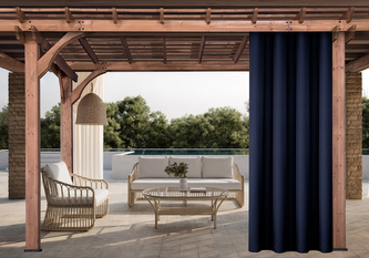 Venkovní zahradní závěs s tunýlkem JAMAICA tmavě modrá 155x220 cm, (cena za 1 kus) MyBestHome