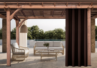 Venkovní zahradní závěs s tunýlkem JAMAICA tmavě hnědá 155x200 cm, (cena za 1 kus) MyBestHome