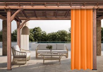 Venkovní zahradní závěs s tunýlkem JAMAICA pomerančová 155x220 cm, (cena za 1 kus) MyBestHome