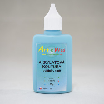 Akrylátová kontura svítící ve tmě 55g, neon růžová Akrylátová kontura svítící ve tmě 55g, neon růžová