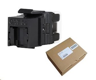 Solarix MULTIPACK 24 ks - rychlozařezávací keystone CAT5E UTP RJ45 černý SXKJ-5E-UTP-BK-NA