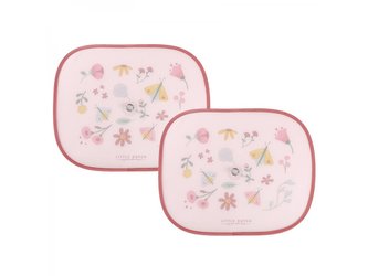 Sluneční clona do auta 2ks Květiny a motýli