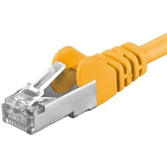 Premiumcord Patch kabel CAT 6a S-FTP RJ45-RJ45 AWG 26/7 1m žlutý