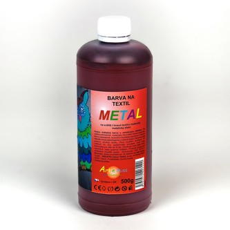 ARTEMISS Metalické barvy na textil 500g, tyrkysová