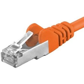 Premiumcord Patch kabel CAT 6a S-FTP RJ45-RJ45 AWG 26/7 1m oranžový