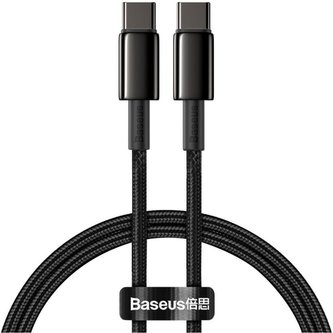 Baseus Tungsten Gold kabel USB-C/USB-C 100W 1m černý