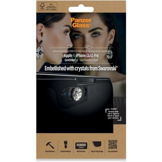 PanzerGlass™ Edge-to-Edge pro Apple iPhone 13/13 Pro s čirým Swarovski CamSlider®