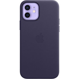 Apple kožený kryt s MagSafe iPhone 12/12 Pro temně fialový