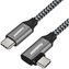 PremiumCord zahnutý kabel USB-C/USB-C M/M 60W 1 m