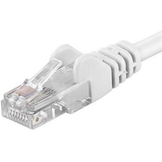 PremiumCord Patch kabel UTP RJ45-RJ45 CAT6 10m bílý